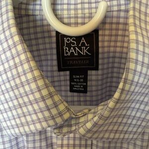 Jos. A. Bank Men's Purple Checkered Shirt